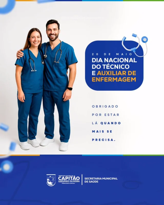Dia Nacional do Técnico e Auxiliar de Enfermagem 

Hoje também é dia de homenagear quem dedica cuidado, carinho e competência à vida do próximo. Feliz Dia do Técnico e Auxiliar de Enfermagem! Vocês são a base que sustenta a saúde com amor e profissionalismo.